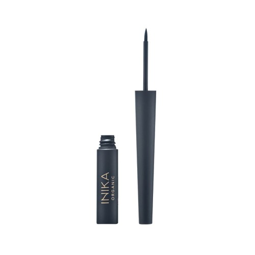 INIKA ORGANIC Liquid Eyeliner Black - naturalny eyeliner w płynie o intensywnej pigmentacji i precyzyjnym aplikatorze 3ml