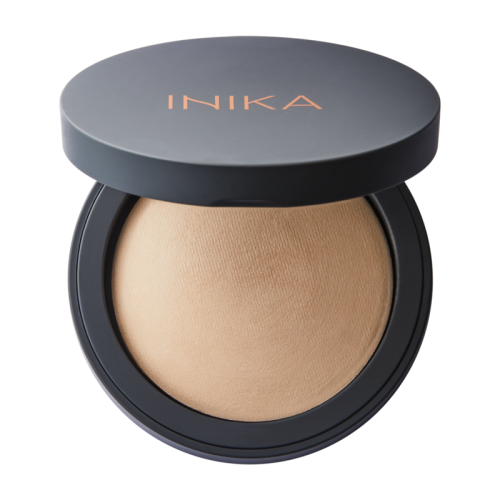 INIKA ORGANIC Baked Mineral Foundation UNITY - wegański, mineralny puder prasowany, zapewnia naturalne krycie i aksamitne wykończenie 8 g