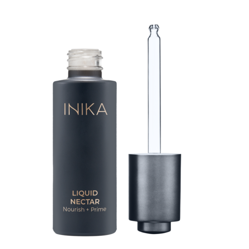 INIKA ORGANIC Liquid Nectar Primer - wegański, odżywczy olejek i baza pod makijaż w jednym 30ml