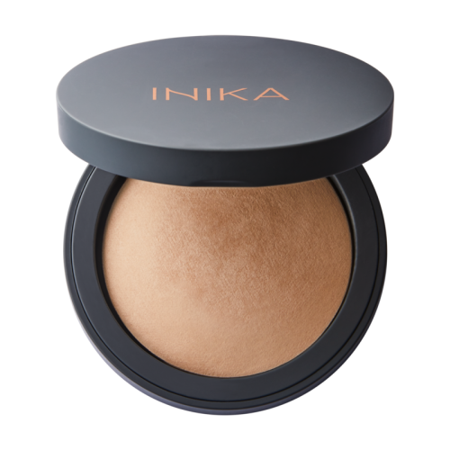 INIKA ORGANIC Baked Mineral Foundation PATIENCE - wegański, mineralny puder prasowany, zapewnia naturalne krycie i aksamitne wykończenie 8 g