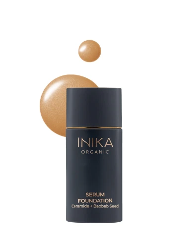 INIKA ORGANIC Serum Foundation NOURISH - nawilżające wegańskie serum i podkład w jednym z ceramidami 25ml