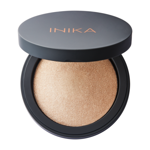 INIKA ORGANIC Baked Mineral Illuminisor DEWDROP - mineralny rozświetlacz prasowany, subtelne rozświetlenie 8g