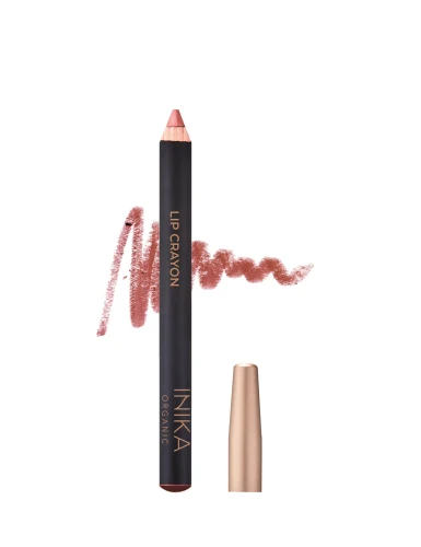 INIKA ORGANIC Lip Crayon ROSE NUDE - organiczna kredka do ust z odżywczymi składnikami roślinnymi i bogatym pigmentem 3g 