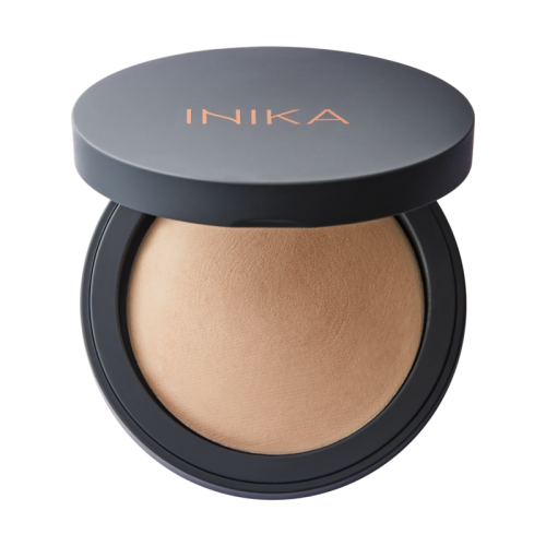 INIKA ORGANIC Baked Mineral Foundation  - wegański, mineralny puder prasowany, naturalne krycie i aksamitne wykończenie 8g 