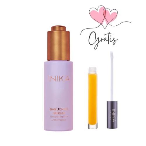 INIKA ORGANIC Bakuchiol Serum - wegańskie serum anti aging z bakuchiolem 30 ml  + Lip Serum GRATIS